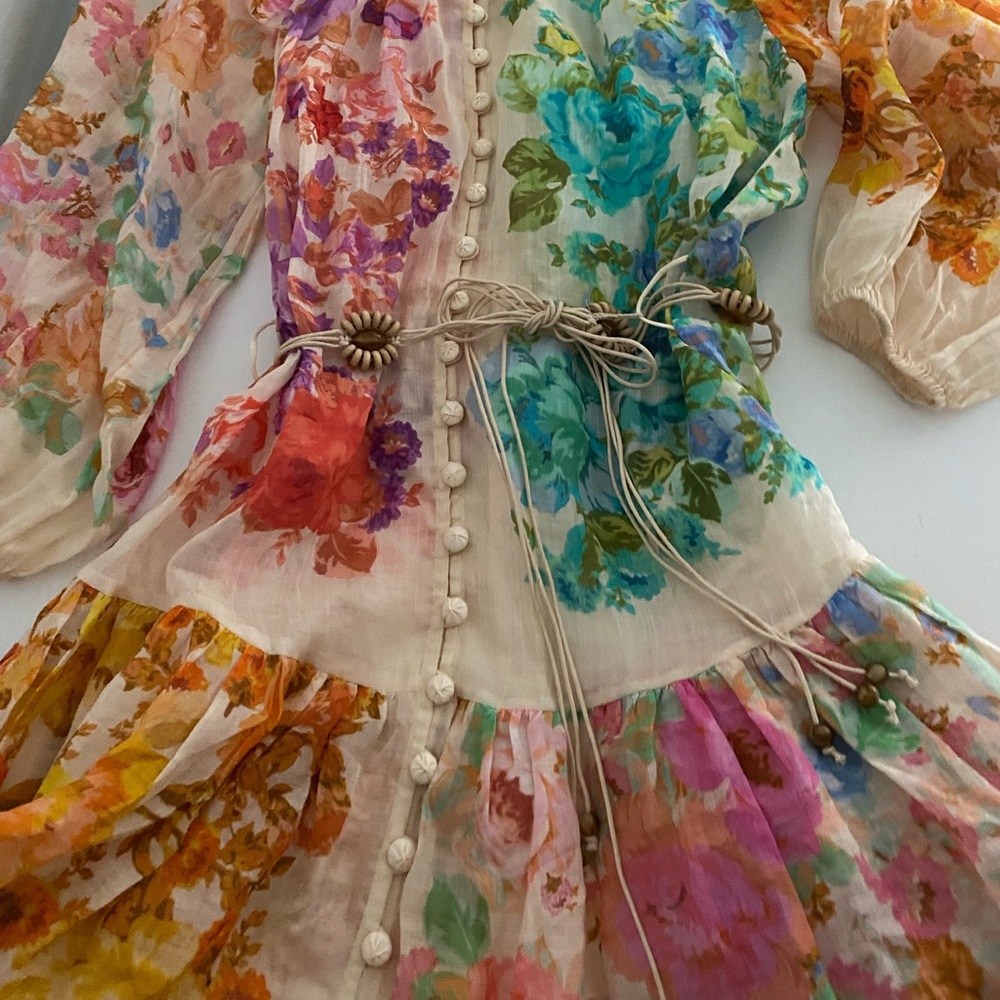 Zimmerman Raie lantern Mini Dress - Picture 10 of 12